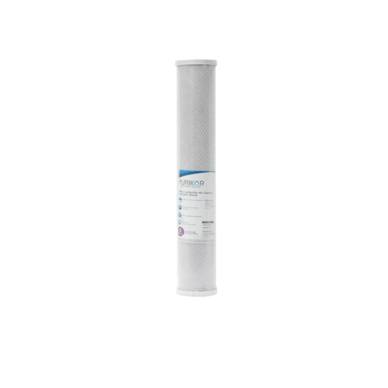 FILTRO CARTUCHO CARBON ACTIVADO EN BLOQUE 2.5" X 20" - 5 MICRAS