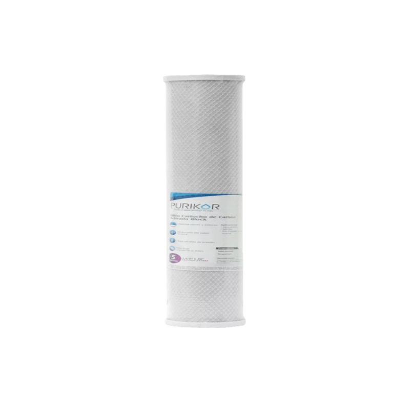 FILTRO CARTUCHO CARBON ACTIVADO EN BLOQUE 4.5" X 20" - 5 MICRAS