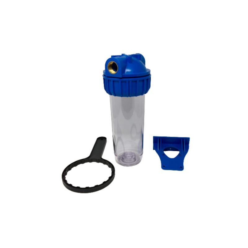 CARCASA DE AGUA TRANSPARENTE 3PARTES DE 10" - in/out 1"