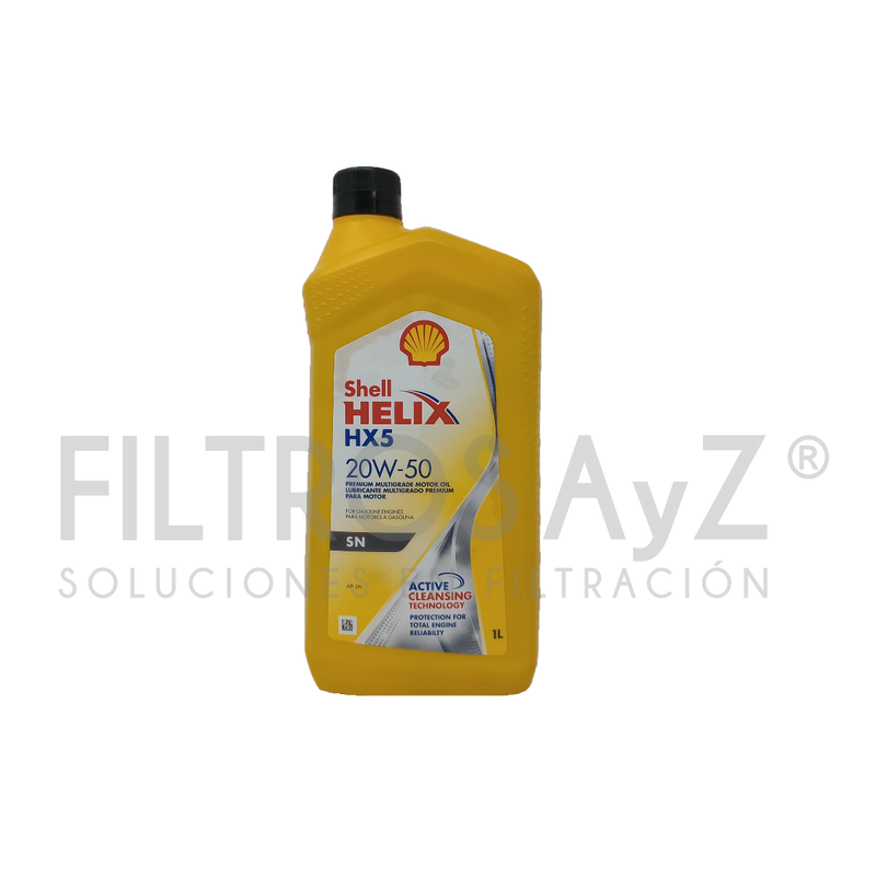 ACEITE SHELL HELIX HX5 20W50 SN - 1 L