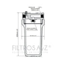 CARCASA DE AGUA BLANCA DE 7" MOISES - in/out 3/8"