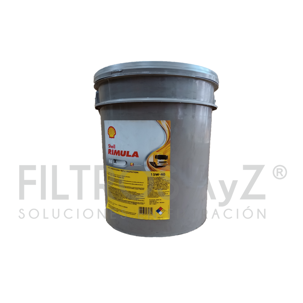 ACEITE SHELL RIMULA R4X 15W40 - GARRAFA 5 GALONES